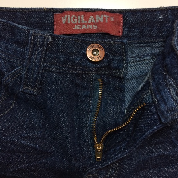 Vigilant Embroidered Straight Wide Leg Jeans! - Picture 5 of 6